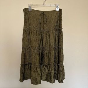 Vintage Green Smocked Skirt